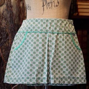 Zara TRF US2 100% cotton mini printed skirt